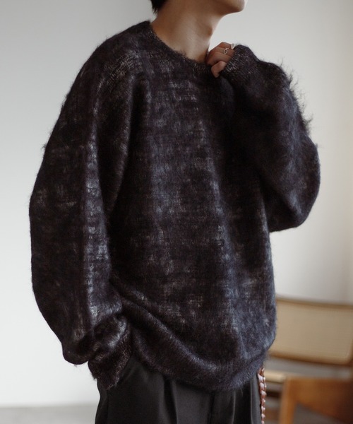 epnok(エプノック)の「コントラストカラーシャギーニット(ニット/セーター・メンズ・ブラウン/ブラック・SMALL/MEDIUM/LARGE)」の17枚目の写真