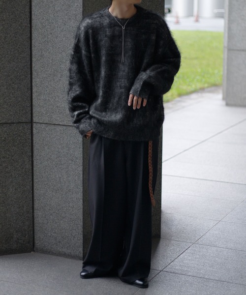 epnok(エプノック)の「コントラストカラーシャギーニット(ニット/セーター・メンズ・ブラウン/ブラック・SMALL/MEDIUM/LARGE)」の12枚目の写真