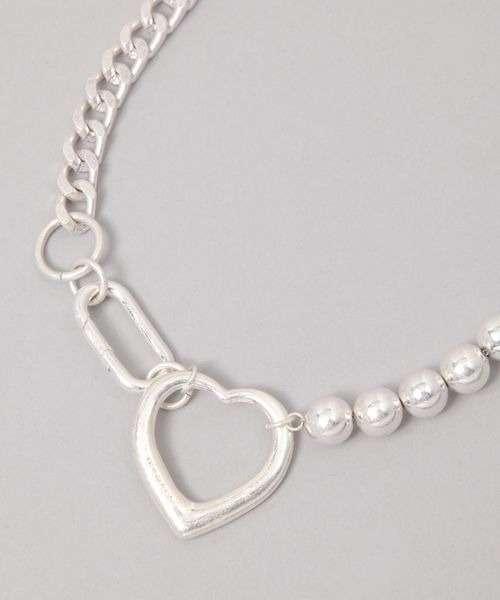 JEANASIS（ジーナシス）の「BIGハートリングネックレス/152481（ネックレス・レディース・シルバー系その他/シルバー・FREE）」の4枚目の写真
