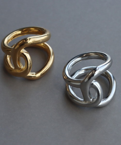 abaskdesign（アバスクデザイン）の「金属アレルギー対応  変形デザインリング（リング・レディース・シルバー/ゴールド・7号/13号/16号/9号/11号）」の11枚目の写真