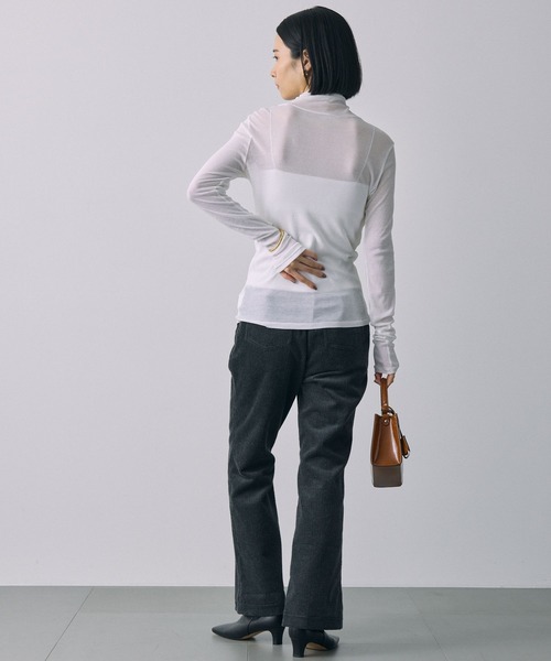 BABYLONE(バビロン)の「コーデュロイフレアパンツ(その他パンツ・レディース・グレー/オフホワイト・36inch/38inch)」の21枚目の写真