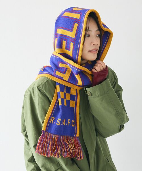 CRAFT STANDARD BOUTIQUE（クラフトスタンダードブティック）の「【ユニセックス】フットボールマフラー（マフラー・レディース・ブラック/ブルーグリーン/バーガンディー/ネイビー・FREE）」の6枚目の写真