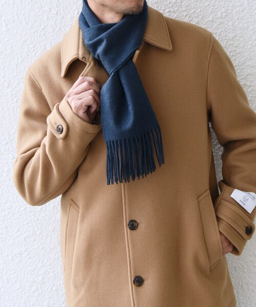 SHIPS any（シップス エニィ）の「SHIPS any: カシミヤ ソリッド マフラー 24FW◇（マフラー・メンズ・ベージュ/ダークグレー/グレー/オフホワイト/ワイン/ライトブルー/ブラック/レッド/ラベンダー/ネイビー・ONE SIZE）」の7枚目の写真