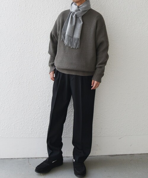 SHIPS any（シップス エニィ）の「SHIPS any: カシミヤ ソリッド マフラー 24FW◇（マフラー・メンズ・ベージュ/ダークグレー/グレー/オフホワイト/ワイン/ライトブルー/ブラック/レッド/ラベンダー/ネイビー・ONE SIZE）」の17枚目の写真