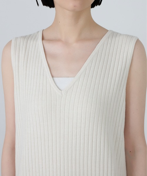 N.（N. Natural Beauty Basic）（エヌエヌナチュラルビューティーベーシック）の「◆クロップドニットセットワンピース（ワンピース・レディース・オフホワイト/チャコールグレー・MEDIUM）」の16枚目の写真