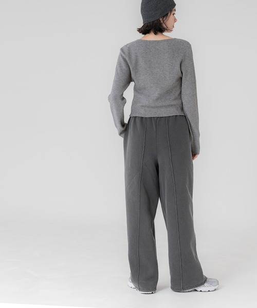 セール】フロントスリットVネックニット（ニット/セーター）｜coca