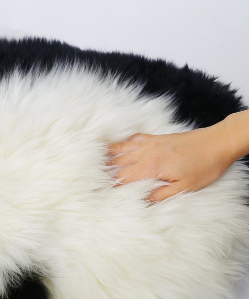 ご契約済みです！ 3枚 ムートンラグマット パンダ座布団ヴィンテージ