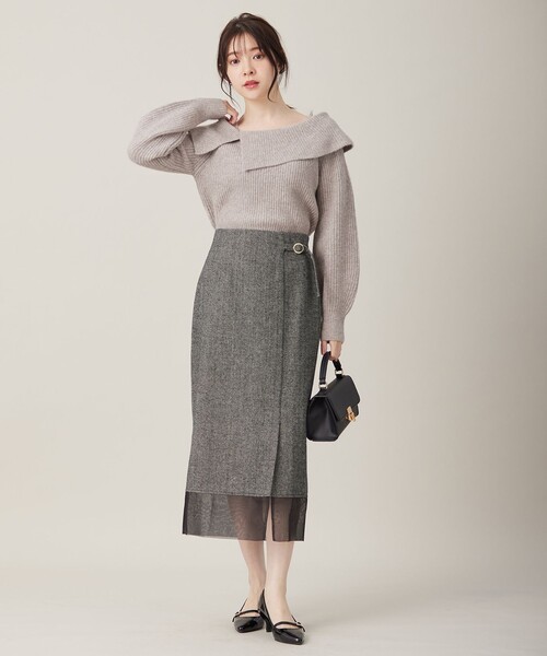 ANY SIS（エニィスィス）の「【洗える】オフショル ニット（ニット/セーター・レディース・黄土色系/アイボリー系/ライラック系・2）」の18枚目の写真