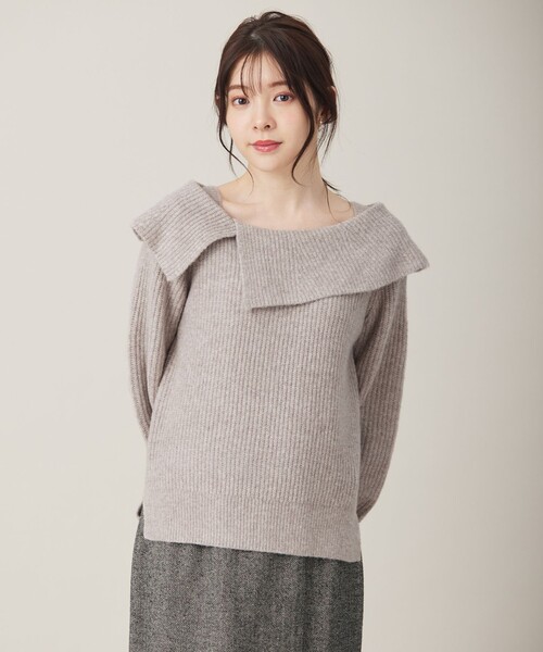 ANY SIS（エニィスィス）の「【洗える】オフショル ニット（ニット/セーター・レディース・黄土色系/アイボリー系/ライラック系・2）」の14枚目の写真