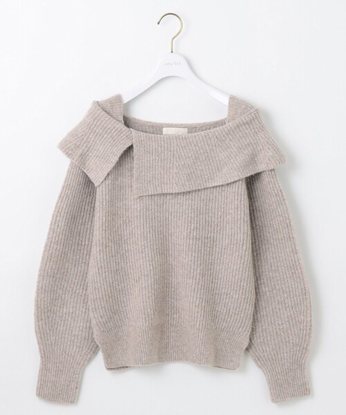 ANY SIS（エニィスィス）の「【洗える】オフショル ニット（ニット/セーター・レディース・黄土色系/アイボリー系/ライラック系・2）」の9枚目の写真