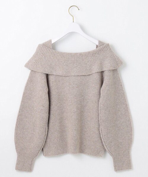 ANY SIS（エニィスィス）の「【洗える】オフショル ニット（ニット/セーター・レディース・黄土色系/アイボリー系/ライラック系・2）」の8枚目の写真