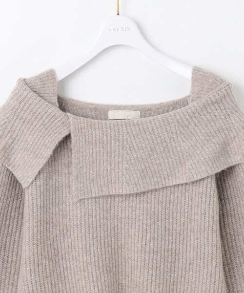ANY SIS（エニィスィス）の「【洗える】オフショル ニット（ニット/セーター・レディース・黄土色系/アイボリー系/ライラック系・2）」の7枚目の写真