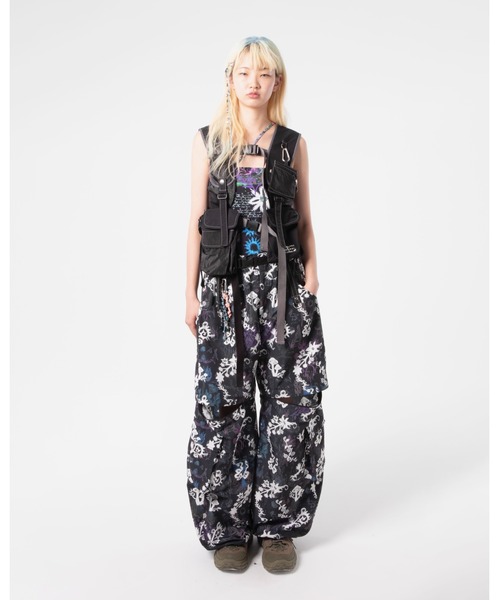 rurumu:（ルルムウ）の「rurumu:/ルルムウ/"Unknown Plants" printed bra camisole（キャミソール・レディース・ブラック/ピンク・SMALL/MEDIUM）」の5枚目の写真