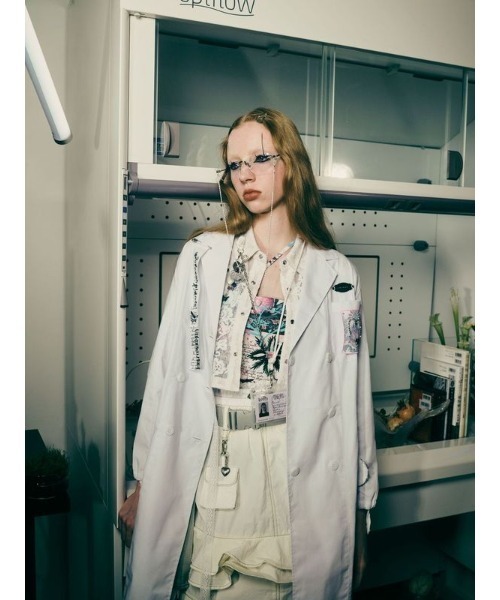 rurumu:（ルルムウ）の「rurumu:/ルルムウ/"Unknown Plants" printed bra camisole（キャミソール・レディース・ブラック/ピンク・SMALL/MEDIUM）」の10枚目の写真