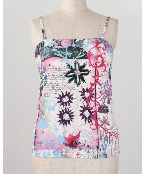 rurumu:（ルルムウ）の「rurumu:/ルルムウ/"Unknown Plants" printed bra camisole（キャミソール・レディース・ブラック/ピンク・SMALL/MEDIUM）」の16枚目の写真