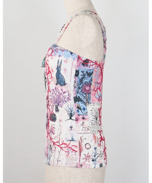 rurumu:（ルルムウ）の「rurumu:/ルルムウ/"Unknown Plants" printed bra camisole（キャミソール・レディース・ブラック/ピンク・SMALL/MEDIUM）」の17枚目の写真