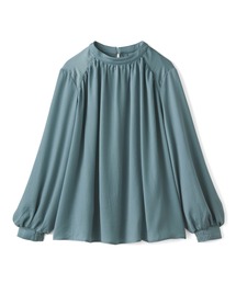 IEDIT | ＩＥＤＩＴ　ほの光沢のマットサテンが上品な　抗菌防臭加工インナー付きドッキングブラウス(シャツ/ブラウス)