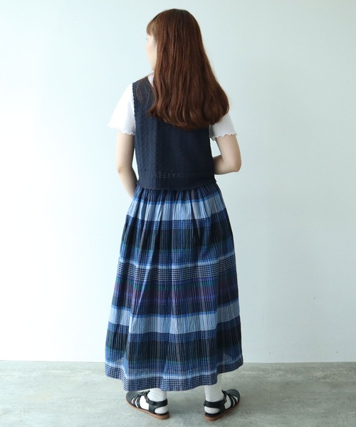 bulle de savon(ビュルデサボン)の「●BIG CHECK スカート(スカート・レディース・レッド/ブルー・FREE)」の22枚目の写真