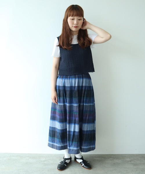 bulle de savon(ビュルデサボン)の「●BIG CHECK スカート(スカート・レディース・レッド/ブルー・FREE)」の21枚目の写真