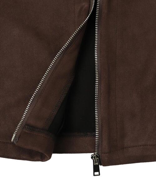 dispark（ディスパーク）の「DISPARK/フェイクスエードドロストネックブルゾン（ブルゾン・レディース・ブラウン/ベージュ・FREE）」の18枚目の写真