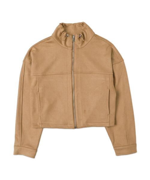 dispark（ディスパーク）の「DISPARK/フェイクスエードドロストネックブルゾン（ブルゾン・レディース・ブラウン/ベージュ・FREE）」の12枚目の写真