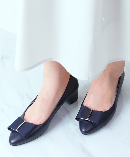 グログランリボン ローヒールパンプス（パンプス）｜artemis by DIANA