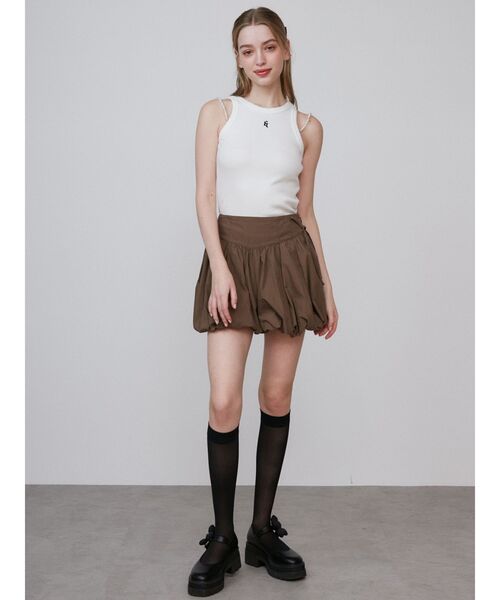 CALNAMUR(カルナムール)の「PEARL STRAP TANK TOP/パールストラップタンクトップ(タンクトップ・レディース・ブラック/ホワイト・FREE)」の20枚目の写真
