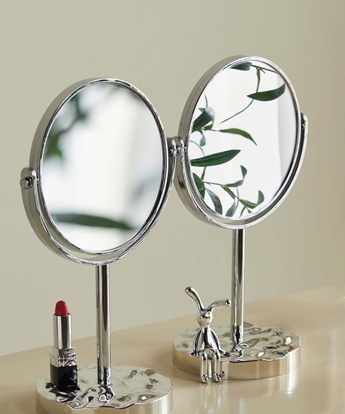 aimoha（アイモハ）の「北欧風　シンプル両面鏡（ミラー・レディース・イエロー/シルバー・FREE）」の7枚目の写真