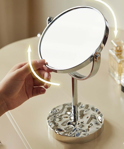 aimoha（アイモハ）の「北欧風　シンプル両面鏡（ミラー・レディース・イエロー/シルバー・FREE）」の11枚目の写真