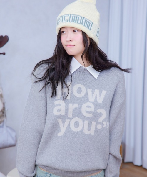 FCMM(エフシーエムエム)の「【日本限定】HOW ARE YOU KNIT/ハウアーユーニット(ニット/セーター・レディース・グレー/ネイビー/ライトブルー・SMALL/MEDIUM)」の4枚目の写真