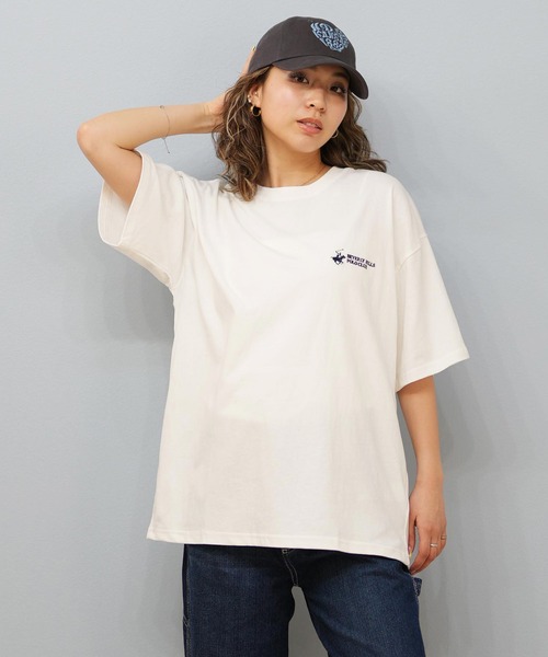 ムラサキスポーツ（ムラサキスポーツ）の「BEVERY HILLS P.C/ビバリーヒルズポロクラブ ﾑﾈﾜﾝﾎﾟｲﾝﾄｼｼｭｳTｼｬﾂ Tシャツ 5222-8753（Tシャツ/カットソー・レディース・ブラック系その他/ホワイト系その他2/ブラック系その他2/ホワイト系その他・M）」の2枚目の写真