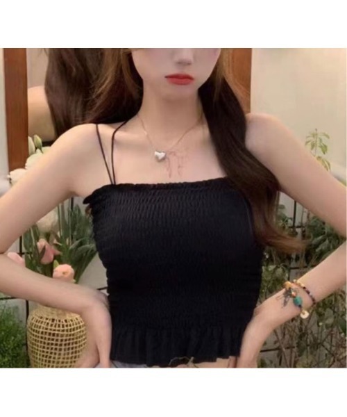 B.I.D.(ビーアイディー)の「《ブラトップ》(キャミソール・レディース・ピンク/カーキ/ブラック・FREE)」の8枚目の写真