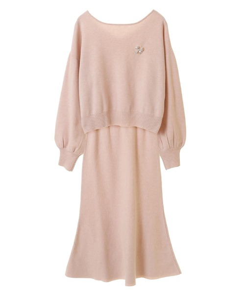 ブローチ付きニットセットアップ（ワンピース）｜31 Sons de mode（トランテアン ソン ドゥ モード） pattayablatt.com