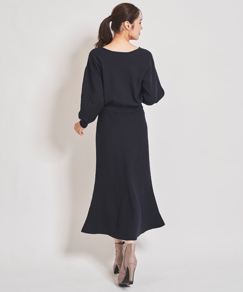 ブローチ付きニットセットアップ（ワンピース）｜31 Sons de mode（トランテアン ソン ドゥ モード） pattayablatt.com