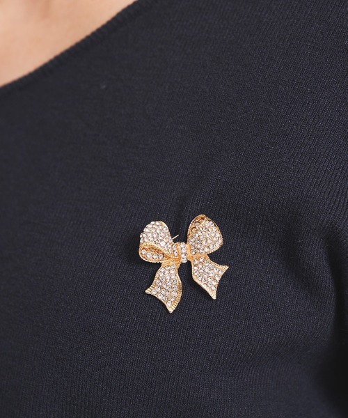 ブローチ付きニットセットアップ（ワンピース）｜31 Sons de mode（トランテアン ソン ドゥ モード） pattayablatt.com