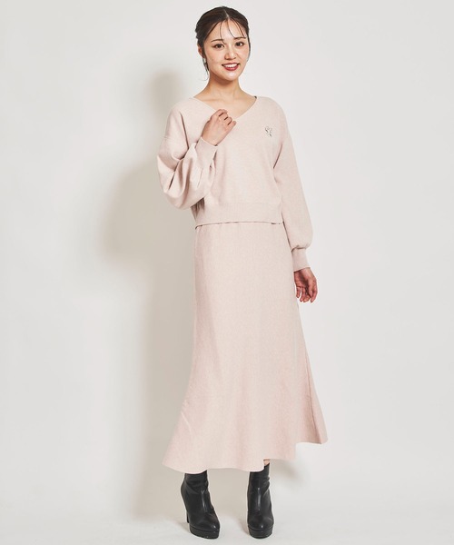 ブローチ付きニットセットアップ（ワンピース）｜31 Sons de mode（トランテアン ソン ドゥ モード） pattayablatt.com