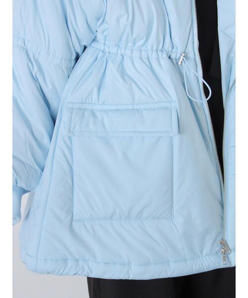 ehka sopo（エヘカソポ）の「中綿スキージャケット（ノーカラージャケット・レディース・サックスブルー/ピンク/キナリ・F）」の20枚目の写真