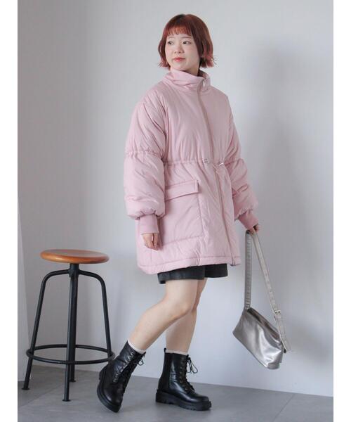 ehka sopo（エヘカソポ）の「中綿スキージャケット（ノーカラージャケット・レディース・サックスブルー/ピンク/キナリ・F）」の15枚目の写真