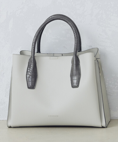 MONO　COMME CA（モノコムサ）の「型押しハンドルバッグ（ハンドバッグ・レディース・ダークグレー/ブラック/グレー・FREE）」の14枚目の写真