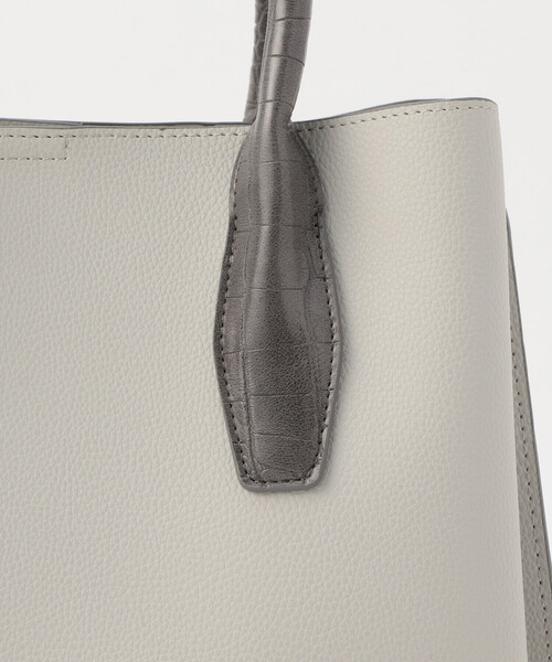 MONO　COMME CA（モノコムサ）の「型押しハンドルバッグ（ハンドバッグ・レディース・ダークグレー/ブラック/グレー・FREE）」の22枚目の写真