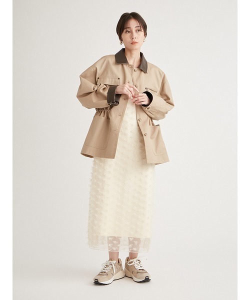 emmi(エミ)の「フラワーチュールキャミワンピース(ワンピース・レディース・ブラック/アイボリー/ミント・0/1)」の16枚目の写真