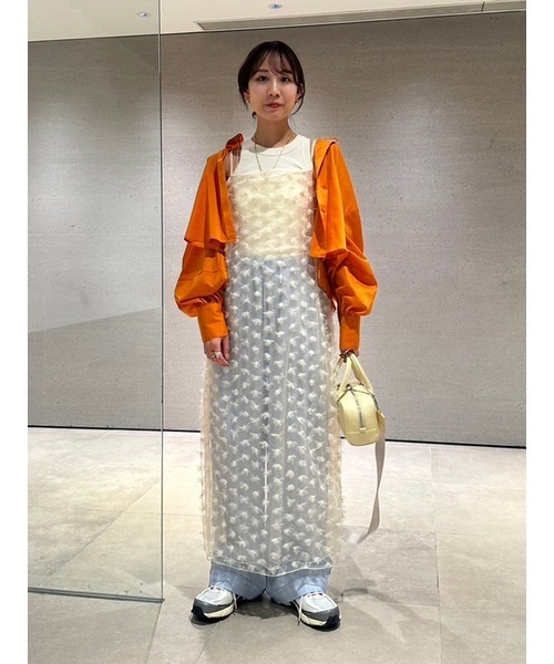 emmi(エミ)の「フラワーチュールキャミワンピース(ワンピース・レディース・ブラック/アイボリー/ミント・0/1)」の21枚目の写真