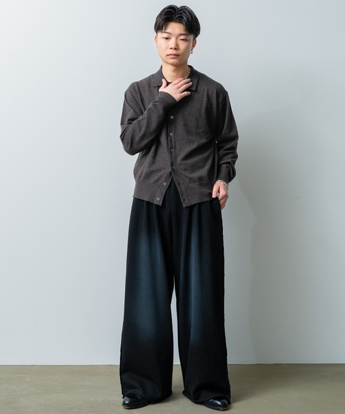 SINSS 2タックブリーチスウェットパンツ　ブラウン Two tuck breach sweatpants / 2タックブリーチスウェットパンツ