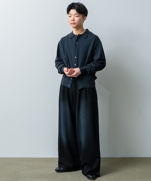 SINSS 2タックブリーチスウェットパンツ　ブラウン Two tuck breach sweatpants / 2タックブリーチスウェットパンツ
