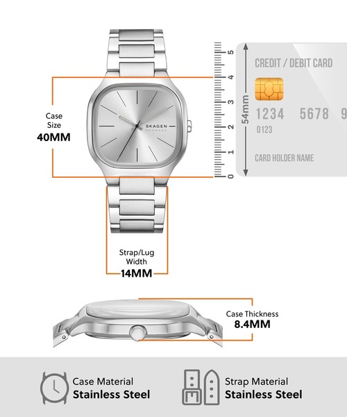 SKAGEN（スカーゲン）の「スカーゲン 腕時計 メンズ アナログ ステンレス SKW6934（アナログ腕時計・メンズ・シルバー・FREE）」の5枚目の写真