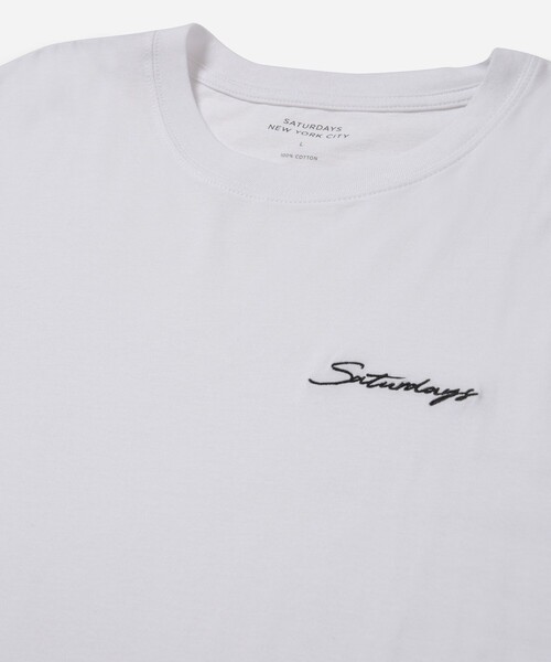 Saturdays NYC(サタデーズ ニューヨークシティ )の「Script Emb SS Tee(Tシャツ/カットソー・メンズ・ホワイト/ピンク/ブラック系その他・L/M/S/XL/X-SMALL)」の11枚目の写真