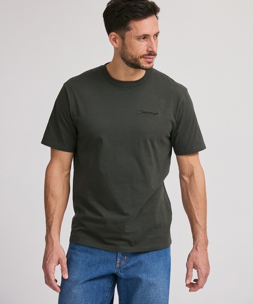 Saturdays NYC(サタデーズ ニューヨークシティ )の「Script Emb SS Tee(Tシャツ/カットソー・メンズ・ホワイト/ピンク/ブラック系その他・L/M/S/XL/X-SMALL)」の3枚目の写真