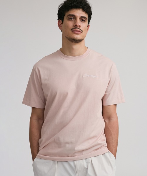 Saturdays NYC(サタデーズ ニューヨークシティ )の「Script Emb SS Tee(Tシャツ/カットソー・メンズ・ホワイト/ピンク/ブラック系その他・L/M/S/XL/X-SMALL)」の2枚目の写真