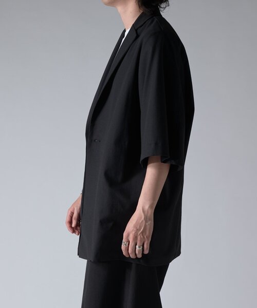 Lui's（ルイス）の「ウォッシャブル ビッグ半袖ジャケット（テーラードジャケット・メンズ・ブラック/ブラウン・FREE）」の16枚目の写真