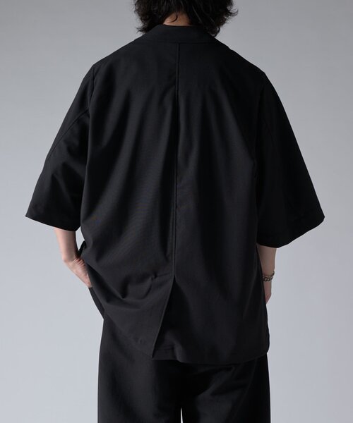 Lui's（ルイス）の「ウォッシャブル ビッグ半袖ジャケット（テーラードジャケット・メンズ・ブラック/ブラウン・FREE）」の17枚目の写真